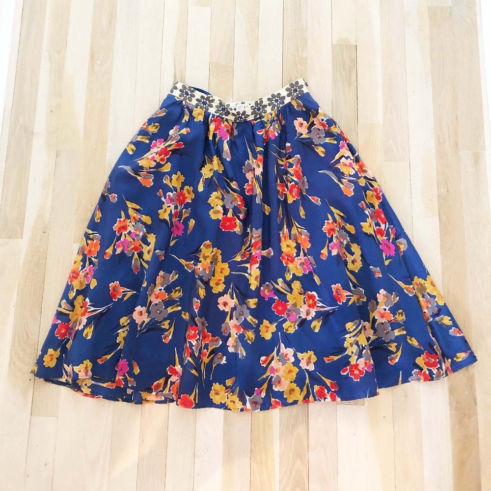 Anthropologie Floral Skirt